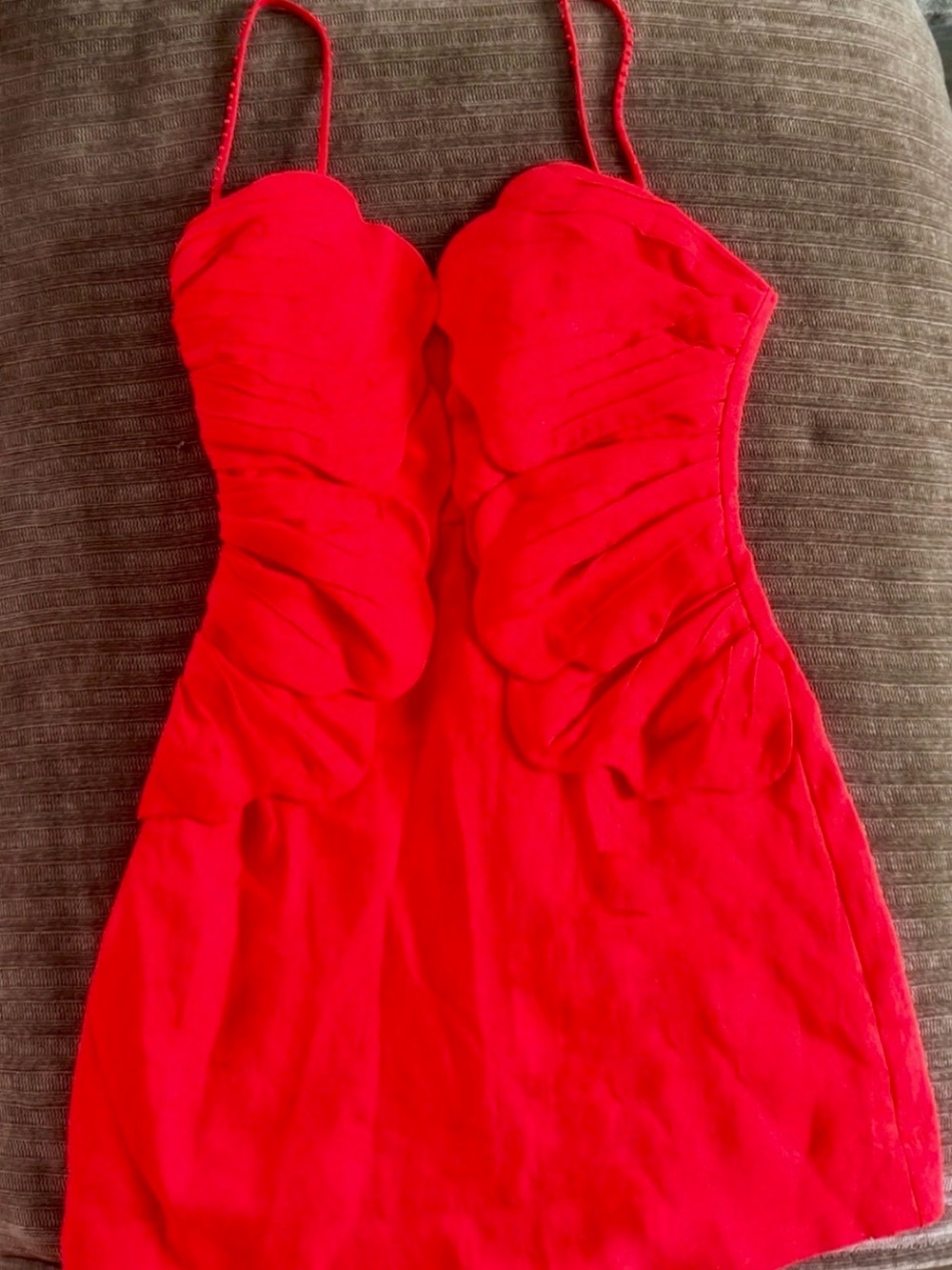 FARM Rio Red Strapless Flower Minidress - Picture 3 of 5